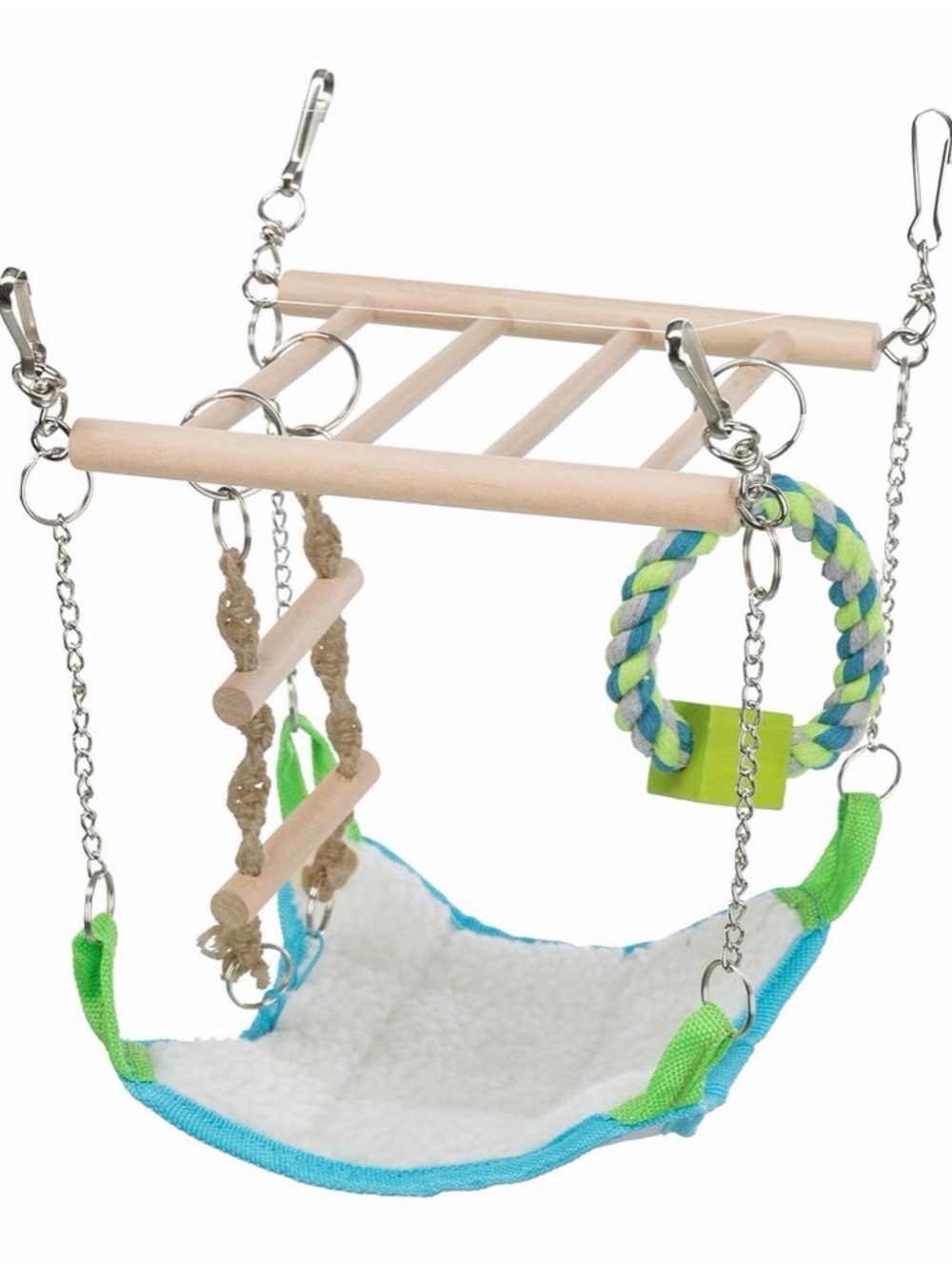 Trixie pet suspension Ladder and Rope Swing with Cozy Hammock
